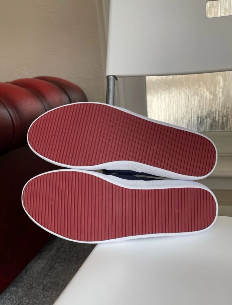 Lacoste Marice Leisure Smart Canvas Mens Summer Sneakers in Dark Blue Size 7 UK