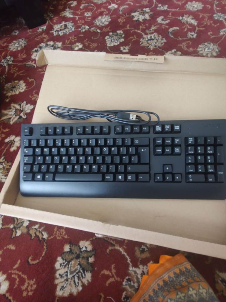 NEW Lenovo Wired Keyboard – Black