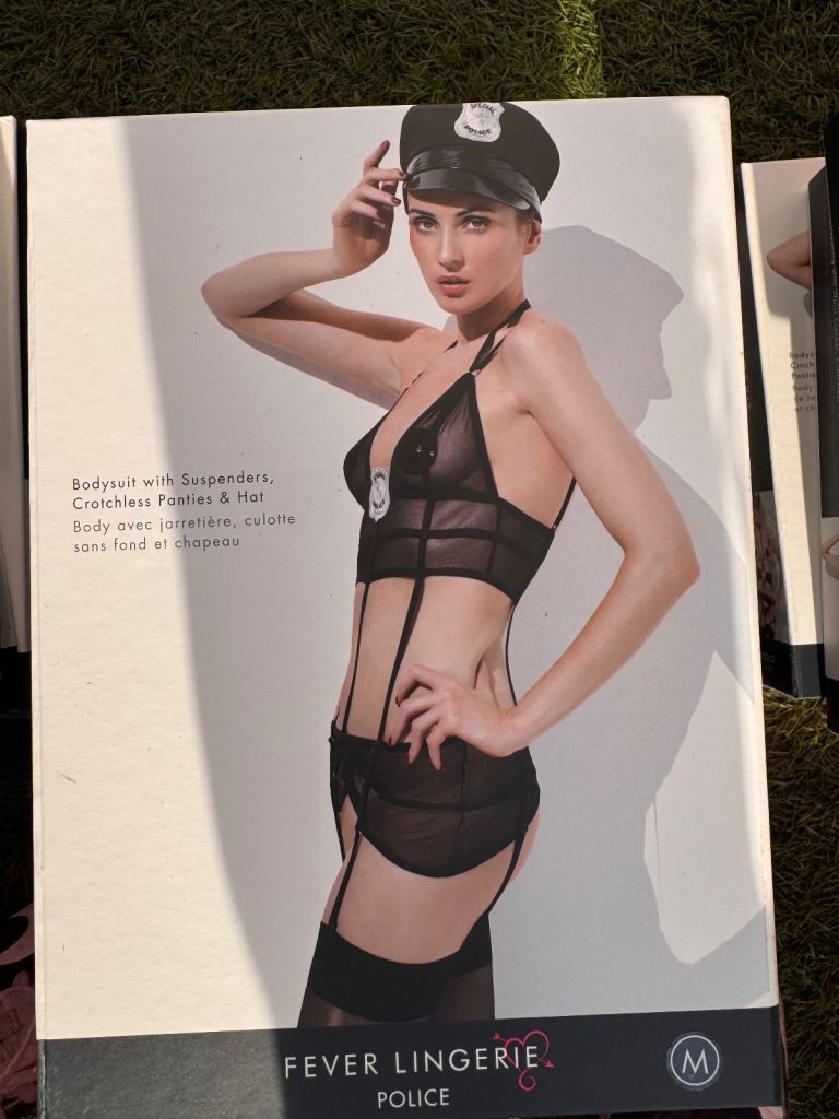 Fever Lingerie 'Police' Bodysuit Fancy Dress Costume - New