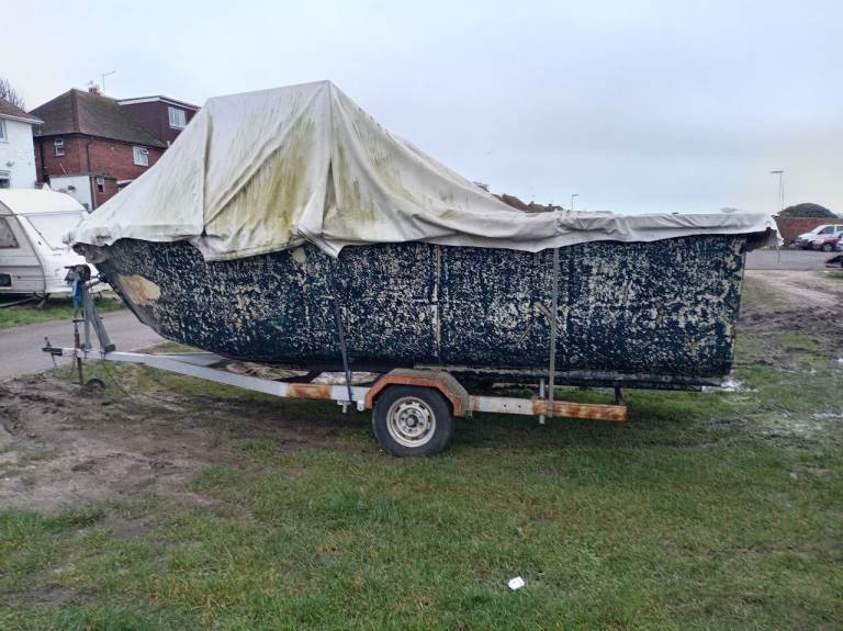 SWAP Project boat on trailer