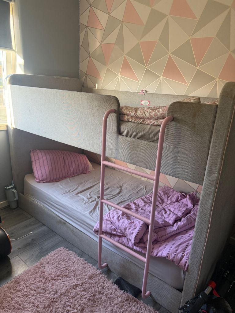 Chesterfield fabric bunk beds 