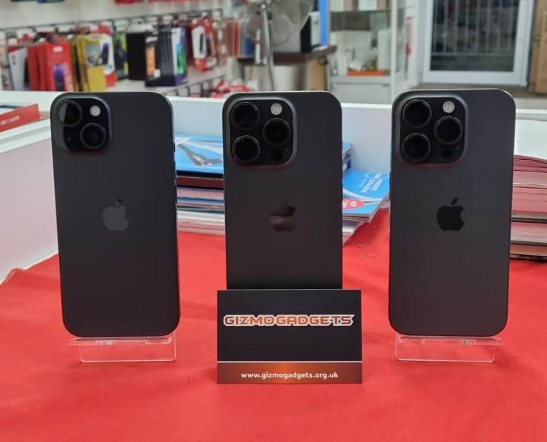 APPLE iPHONE 15 / 15 PRO 128GB/256GB-UNLOCKED-UK-BLACK (EXCELLENT CONDITION)+WARRANTY