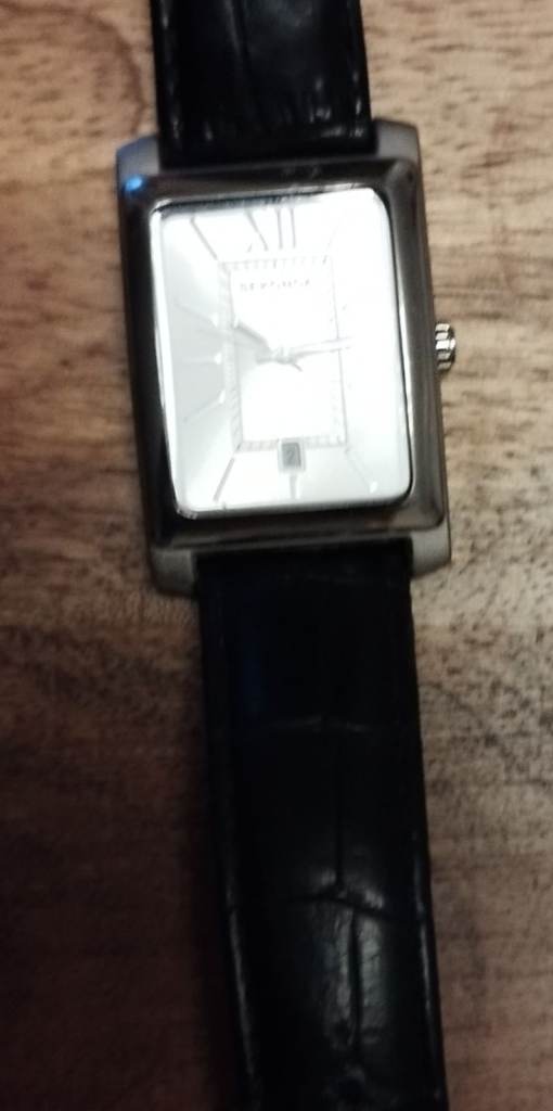 SEKONDA CLASSIC WATCH MENS 3801 Black Leather Strap, Silver Dial