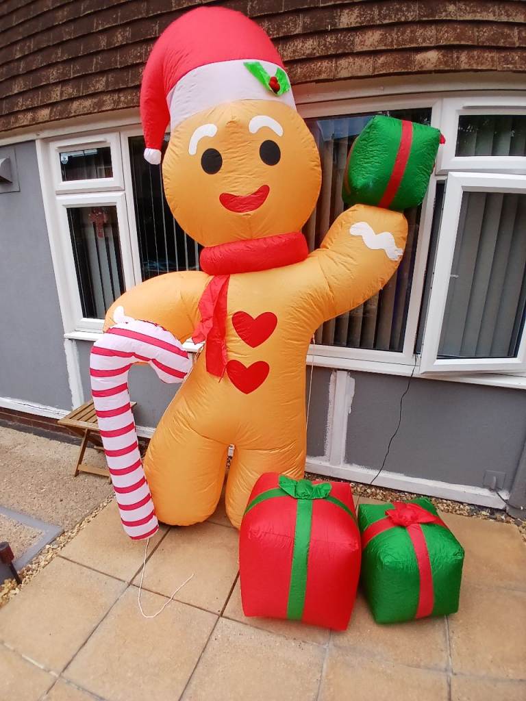 Large Inflatable Gingerbread Man Christmas Decoration
