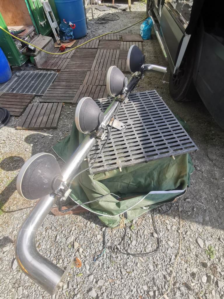 Stainless steel spot light bar and lights