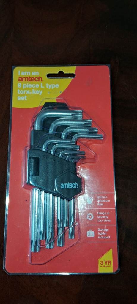 9 piece L type Torx Key set