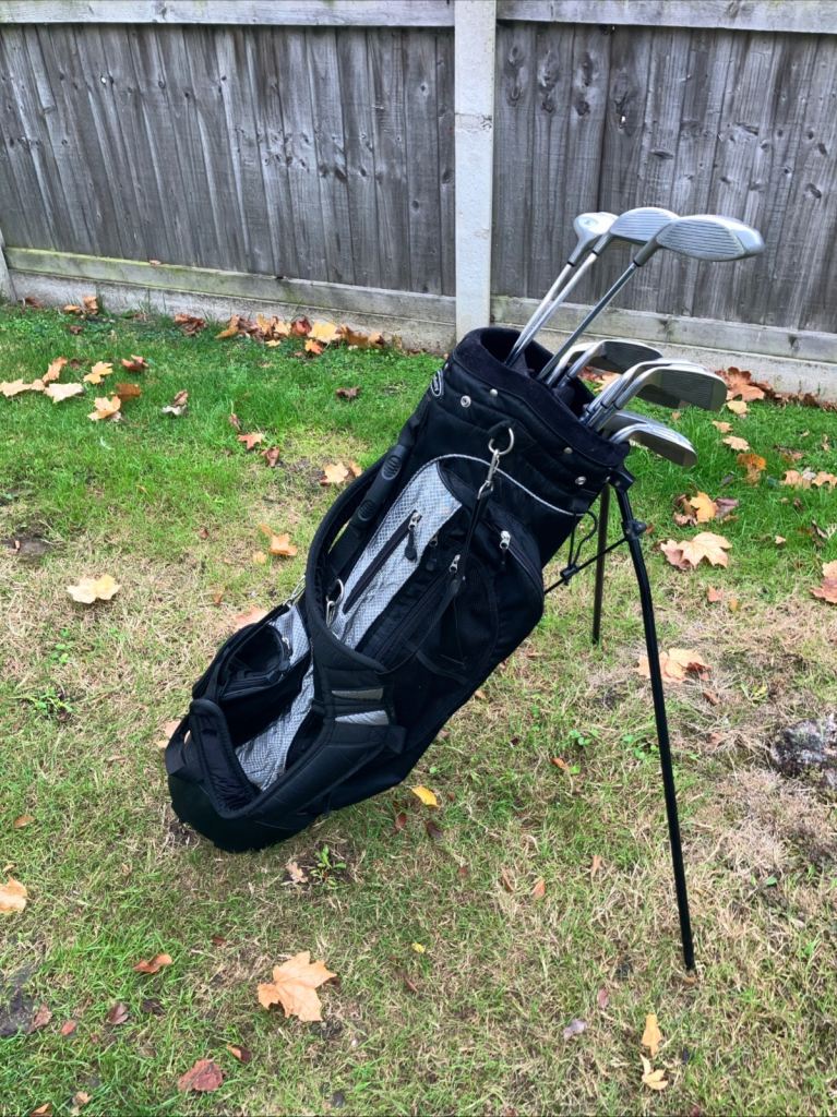 Men’s Golf Clubs Howson Tour Master Driver 3-5 Wood 3-9 Iron Sw Pw Putter Bag 