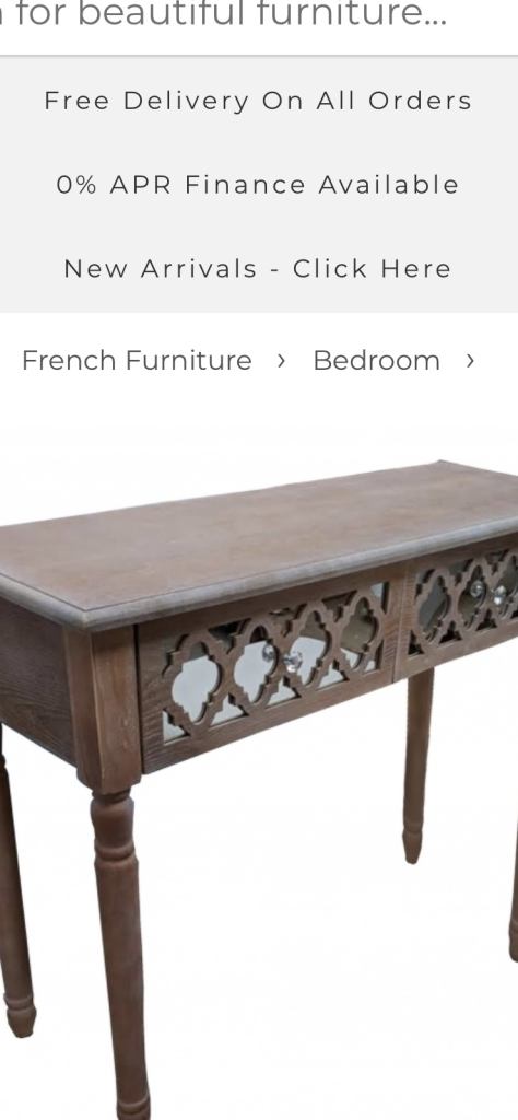 Wooden table new in box 