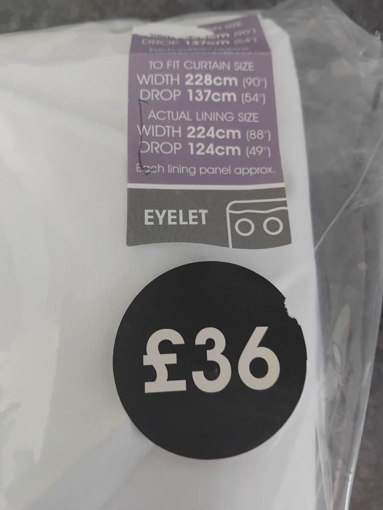 Eyelet blackout curtain liners Dunelm