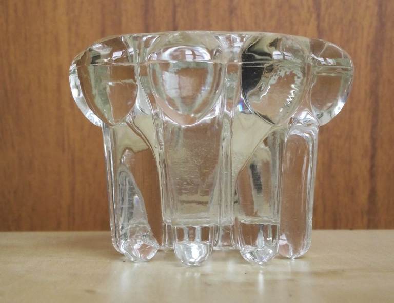 Vintage French Cut-Glass Candleholder
