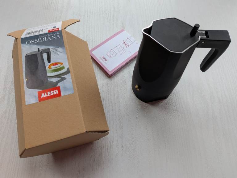 Alessi Ossidianna Espresso Coffee Maker (Moka Pot) - *brand new, still in box*