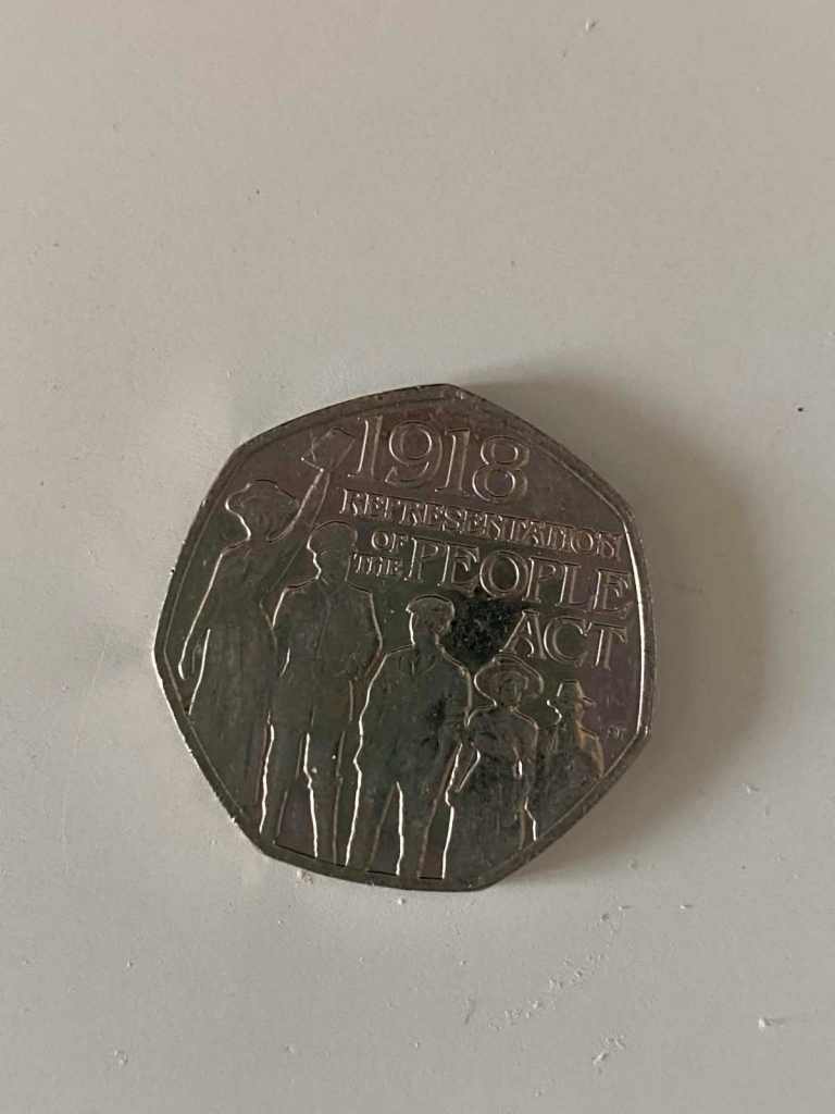 1918 Representation of the People Act 50p Coin