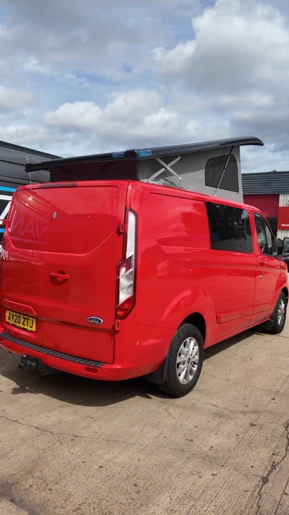 POPTOP ROOF SYSTEMS FITTED BY VAN-LIDZ. FORD TRANSIT CUSTOM SWB