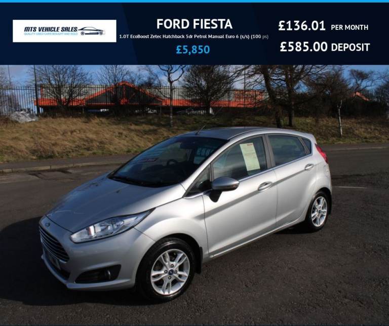 FORD FIESTA 1.0T 2017,Bluetooth,Dab,Sat Nav,Air Con,Parking Sensors,£20 Tax,F.S.H,Ulez Compliant