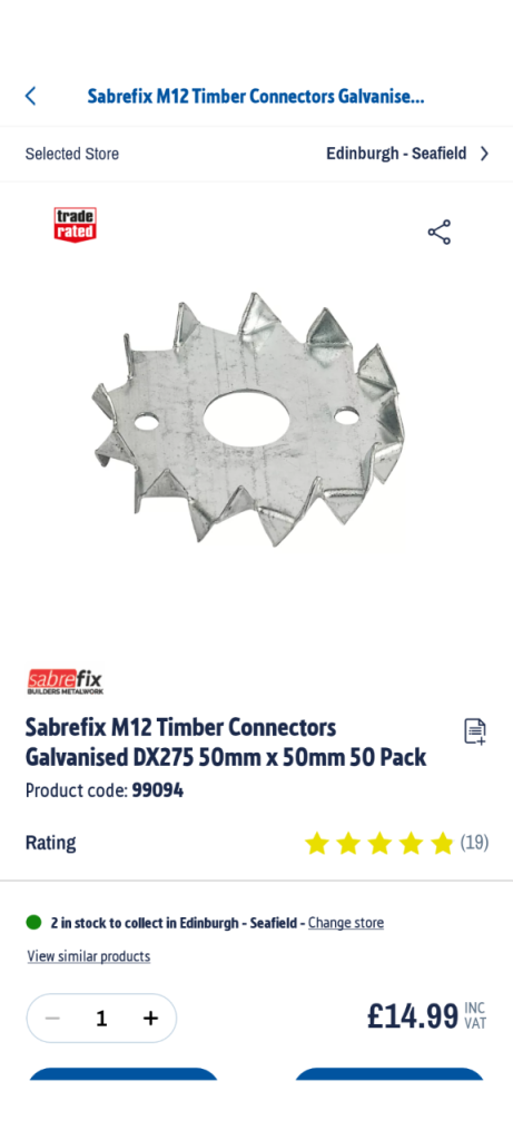 M12 Timber Connectors 