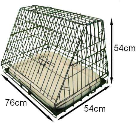 Ellie-Bo Black Deluxe Medium 30” inch Folding Dog Cage/Crate with Metal Tray and Dog Bed Mat