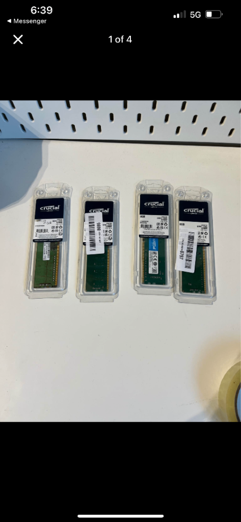 8 GB ram DDR 4 brand new , 15 pound each