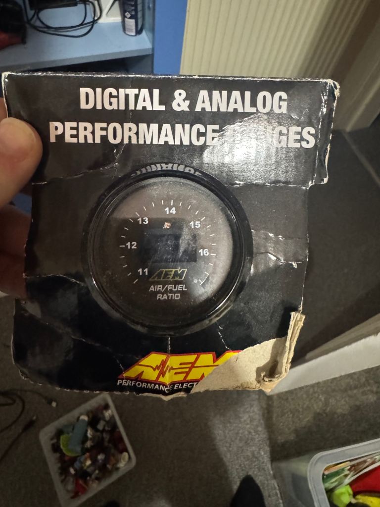 AEM Wideband Air/Fuel Ratio AFR Gauge Kit + O2 Sensor & Wiring