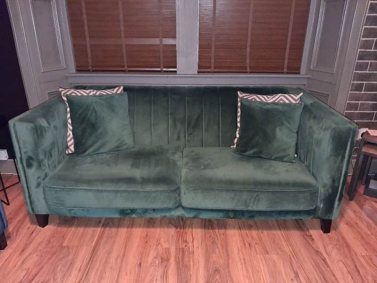Immaculate Green Sofology Velvet Sofa