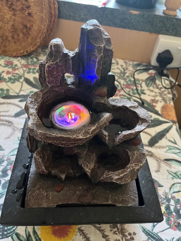 Small Indoor Water Fountain with Colour Changing LED Lights