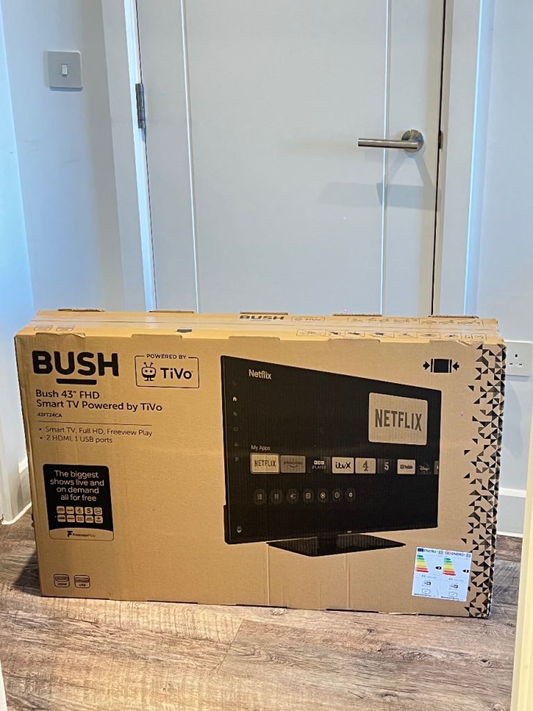 image for Brand new sealed 43” Bush Smart TV + AVF Wall Bracket