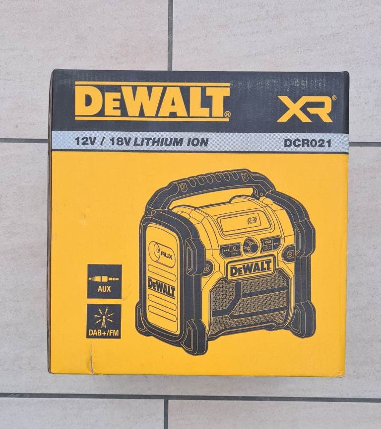 DEWALT Site RADIO DCR021 10.8/14.4/18V Li-Ion XR DAB+ / FM 
