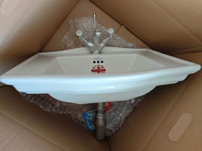 Imperial Wall-Hung Basin and Tap