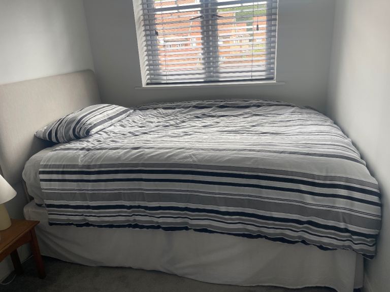 Comfortable Small Double Bed with Headboard – Good Condition