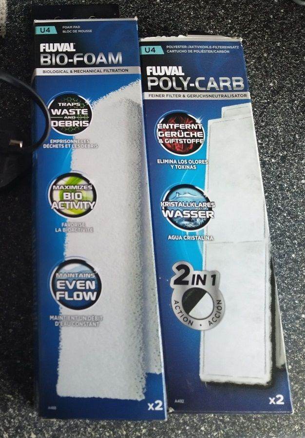 U4 Fluval Poly-Carb / U4 Fluval Bio-Foam, New Unused, £1.50 For Each