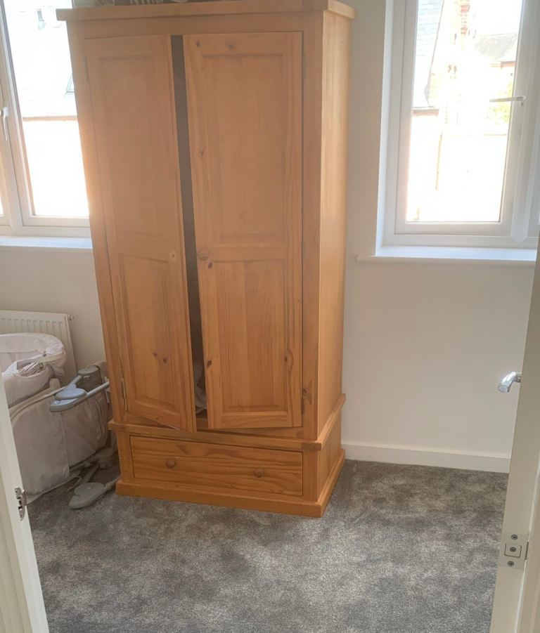 Pine Single Wardrobe