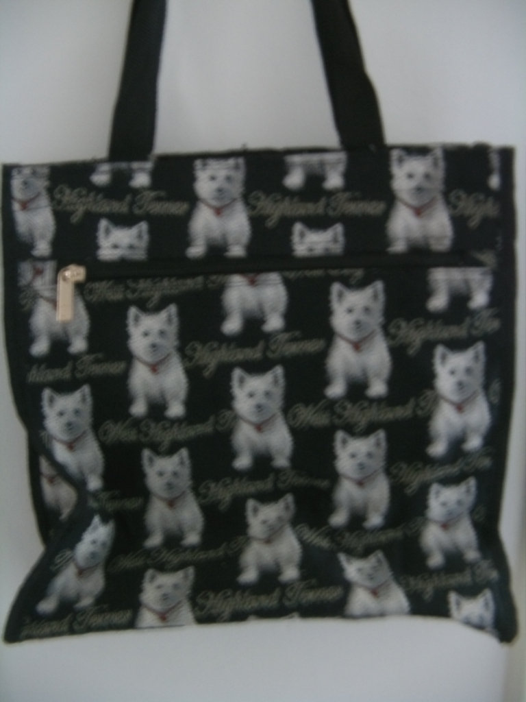 Shopping Bag with West Highland Terrier Design