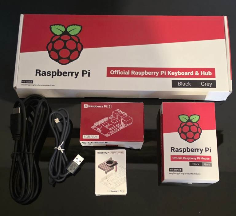 Raspberry Pi 5 8GB including extras, brand new opened but never used!