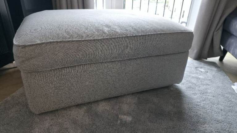 Light grey IKEA sofa footsool 