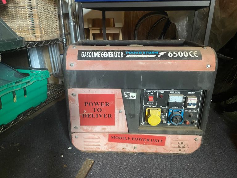 Gasoline generator for part or repair