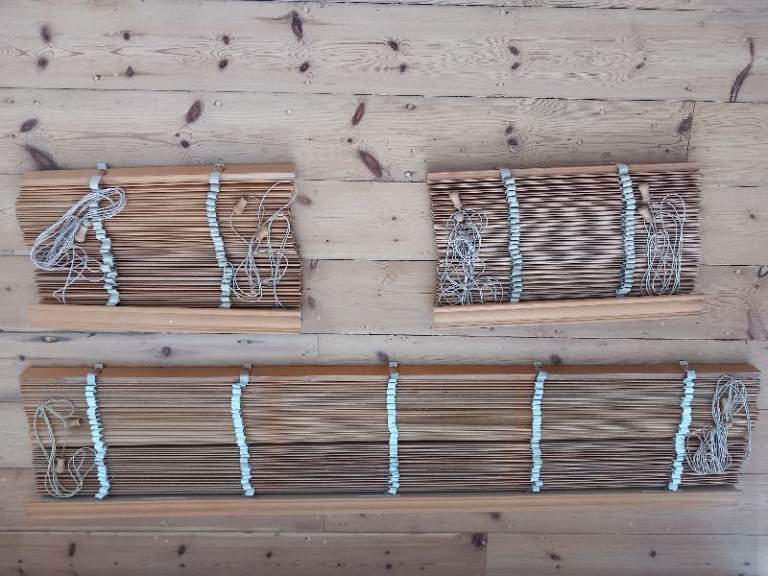 Good Condition Brown Wooden John Lewis Venetian Blinds