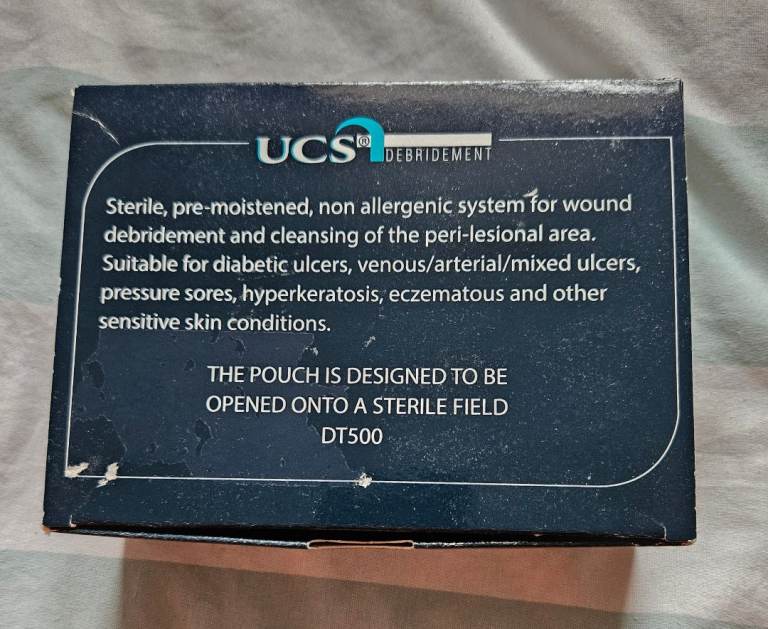 ​UCS Debridement Pads (Box of 10) - Sterile Wound Care - Brand New - Exp 2027