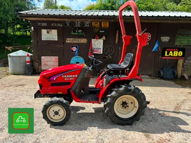YANMAR KE160 COMPACT TRACTOR SPOOL VALVES SUSPENSION SEAT ROLL BAR SEE DEMO VID