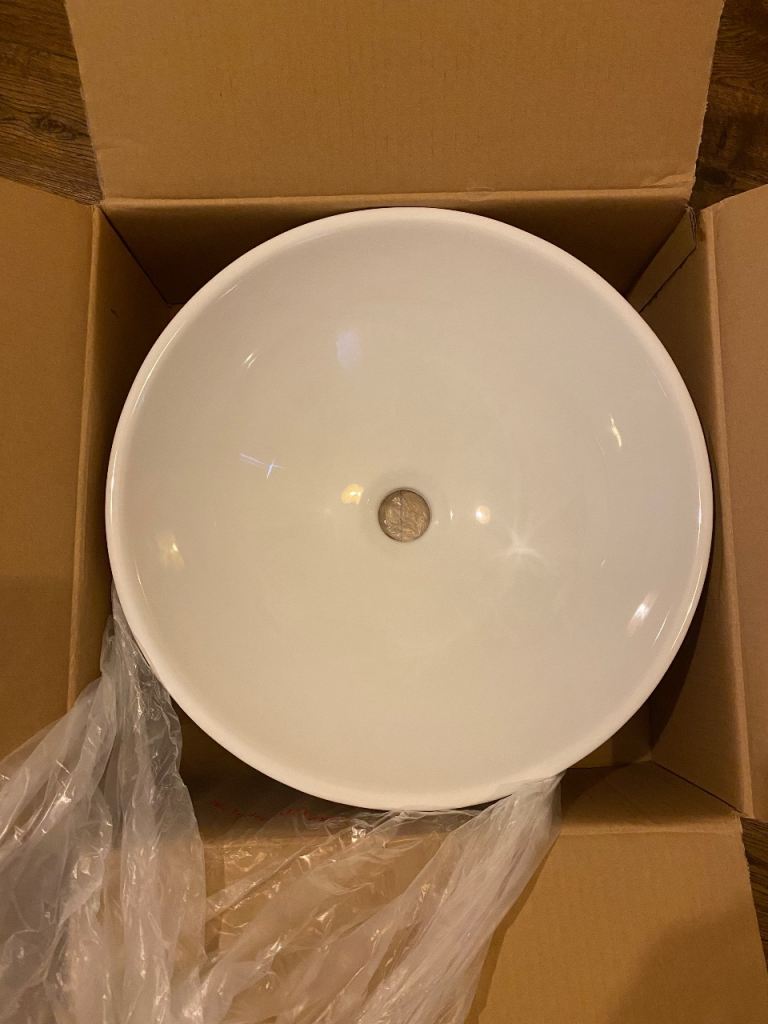 New Bathmpire White Ceramic Round Basin - CA1001