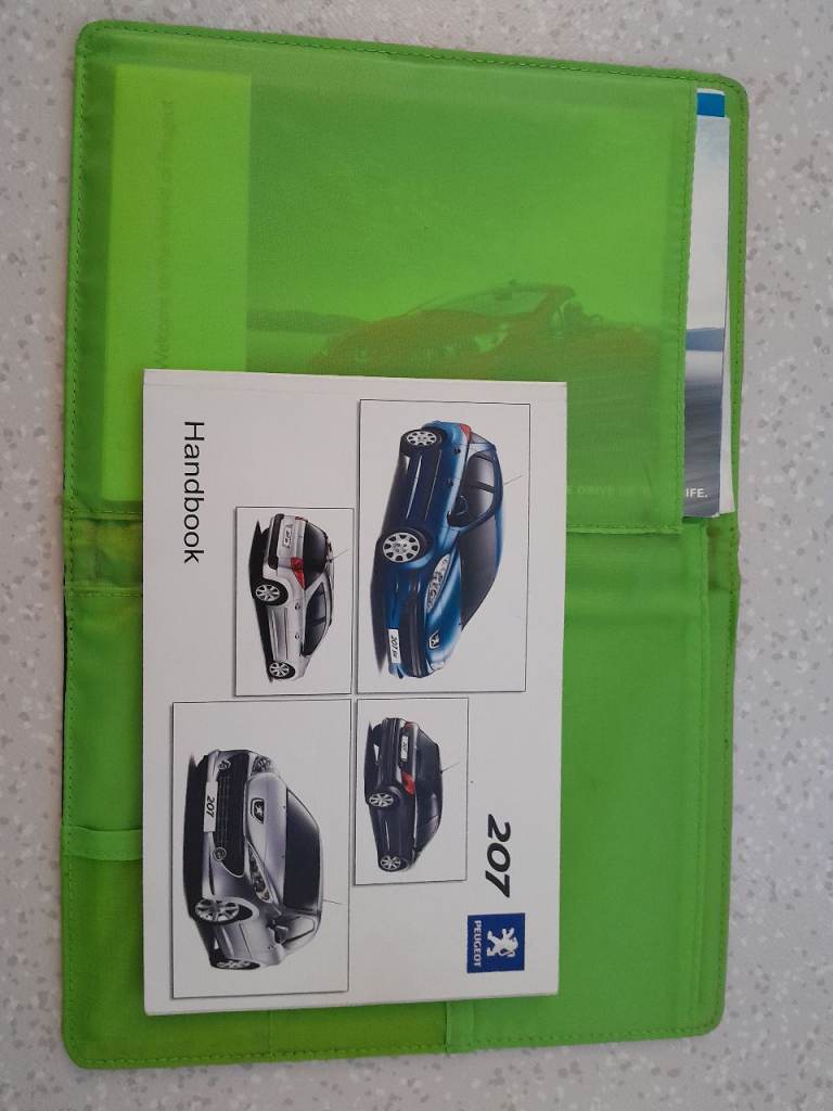 Peugeot 207 spare wheel and handbook
