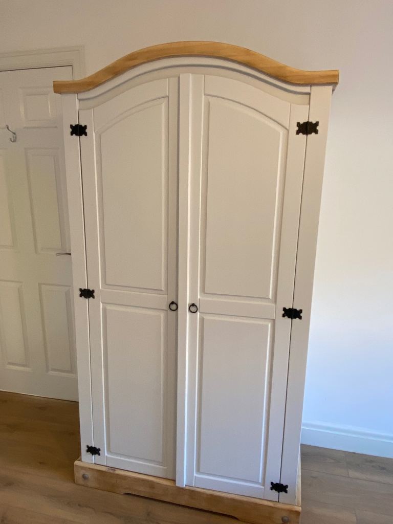 Pine/painted wardrobe 