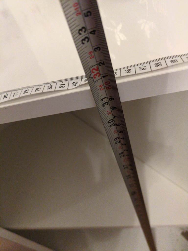 White gloss corner unit