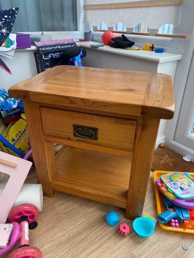 Wooden bedside table