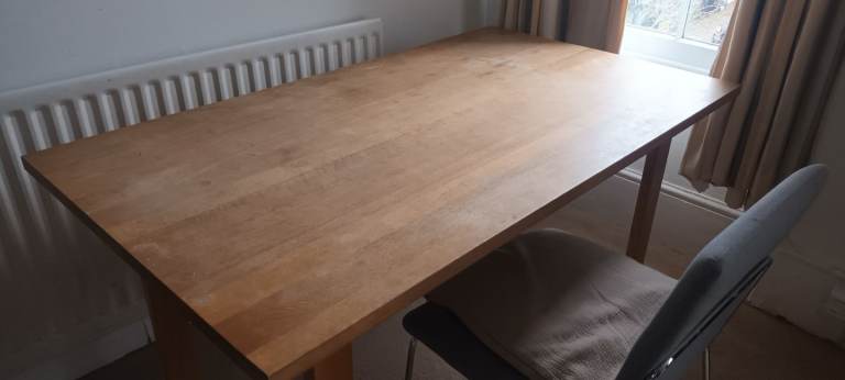 Solid wood table
