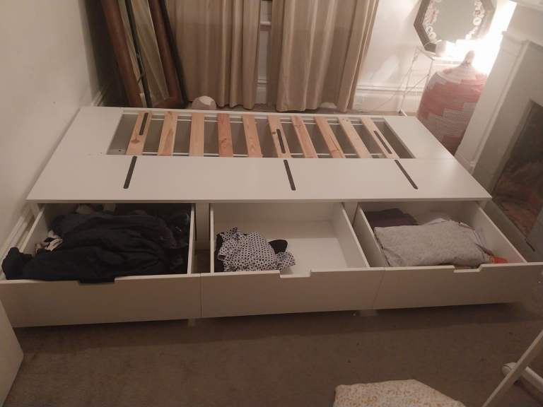 IKEA Nordli Single Bed With Storage & Mattress 200 x 90. Excellent condition.