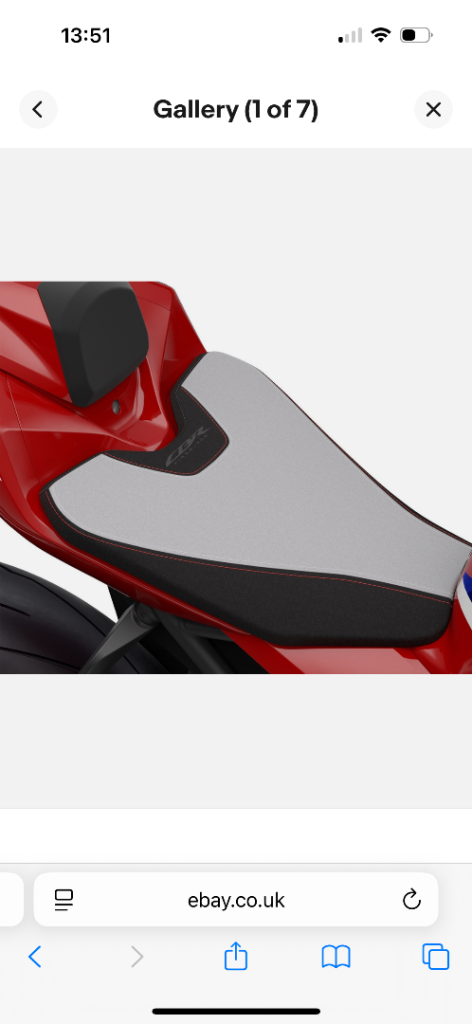 Honda CBR1000R Fireblade 2020-2024 Alcantara Rider Seat 08R72-MKR-D10 Genuine