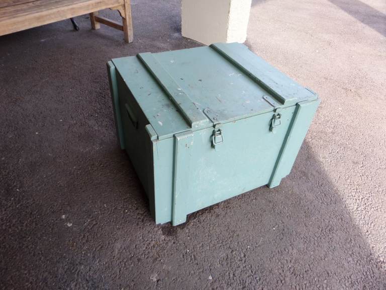 image for WW2 AMMO/ARP WOOD BOX adapted as TOOL BOX