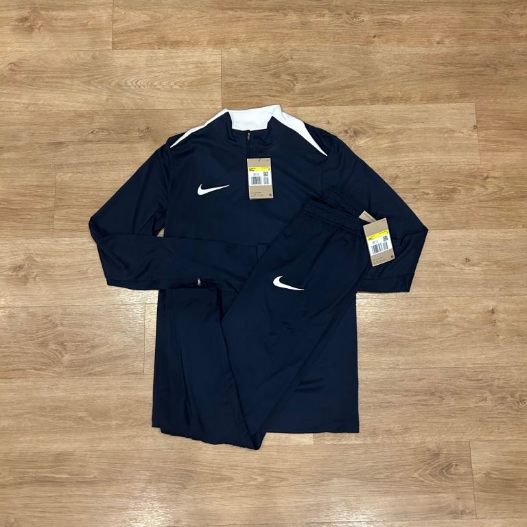 Nike Dri-Fit Tracksuit - Navy - Size Small