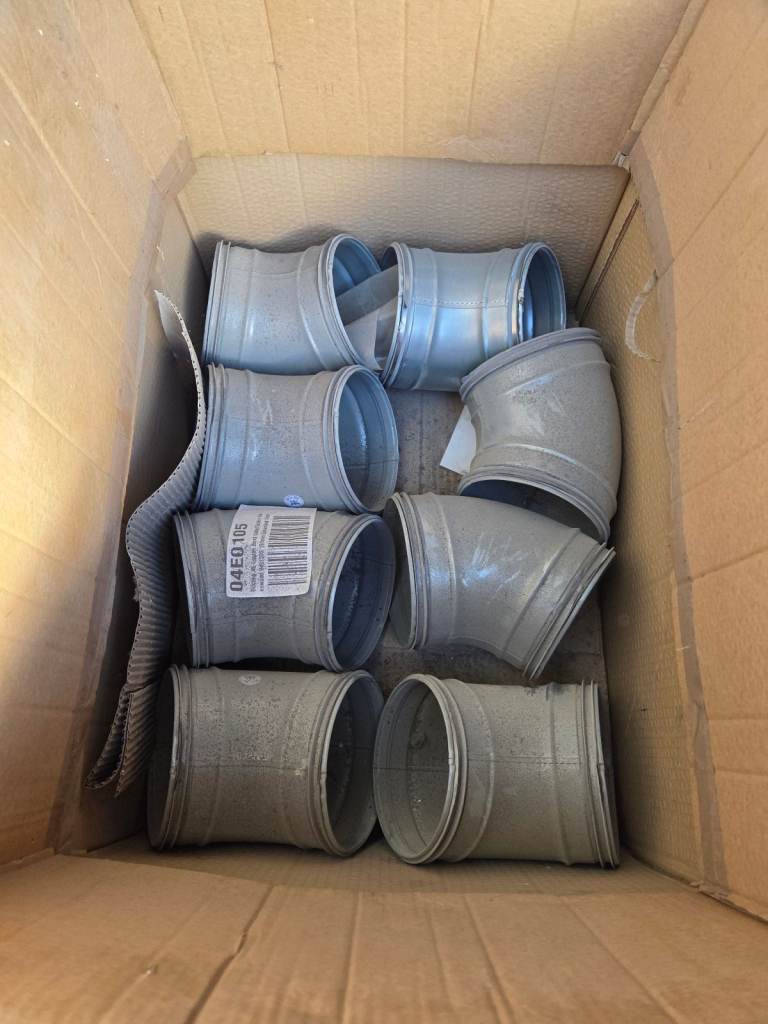 Galvanised Steel Ducting 45 degree bend gasket