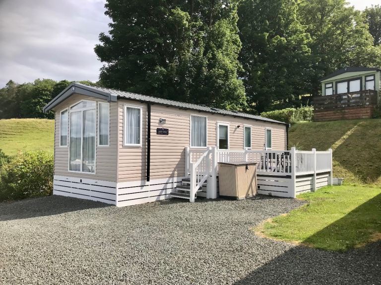 2022 Swift Bordeaux 2 bed with DG & CH static caravan for sale with plastic decking