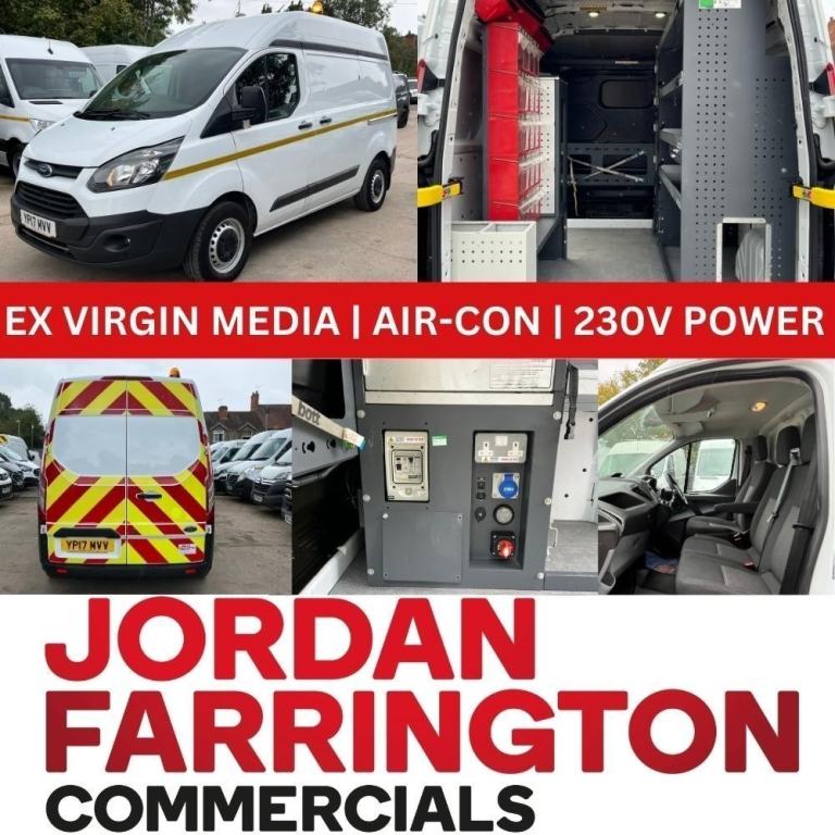 2017 FORD TRANSIT CUSTOM EURO 6 SWB HIGH ROOF WORKSHOP VAN EX VIRGIN WITH AIRCON